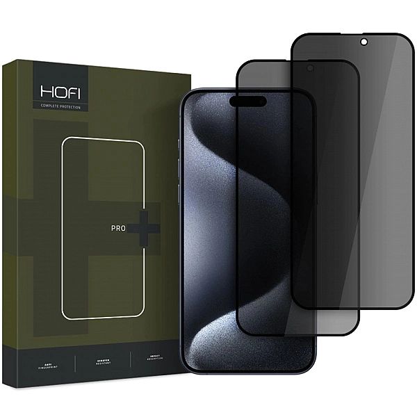 Szkło Prywatyzujące Hofi Anti Spy Glass Pro+ 2-Pack Iphone 16 Pro Max