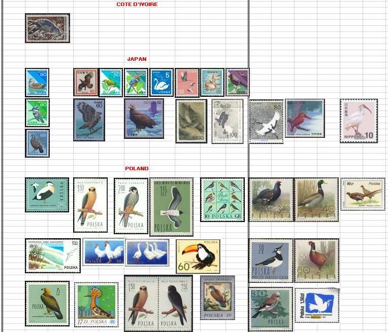 Vendo ou troco Selos (Tema Aves Mundiais) 2/4