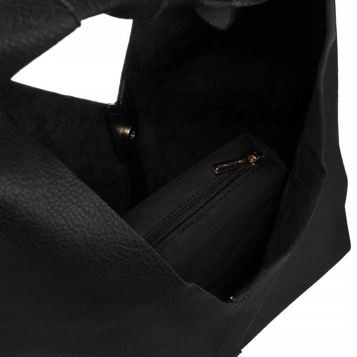 duża torebka-worek ze skóry ekologicznej - david jones