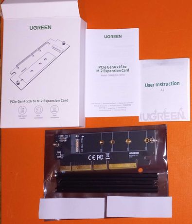 Adapter dysku Ugreen SSD M.2 NVME do PCI Express x16 Toruń Ciechocinek