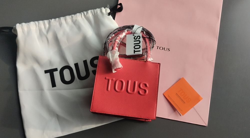 Tous POP Brenda Cube mini torebka czerwona z misiem+certyfikat