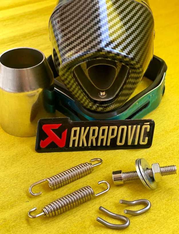 Акрапович на мопед мотоцикл байк прямоток труба вихлоп