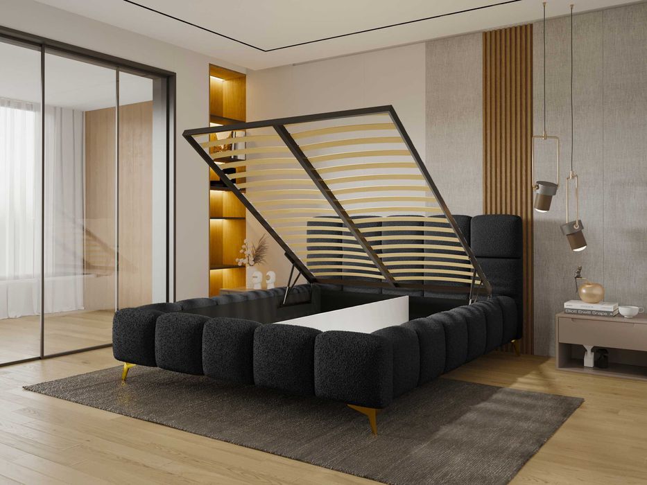 Łóżko Sypialnianie z Pojemnikiem + stelaż metalowy Cloud PRODUCENT