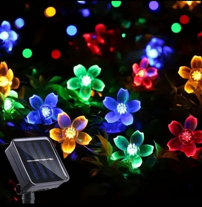 100 wiekolorowych kwiatów-lampek solarnych LED!