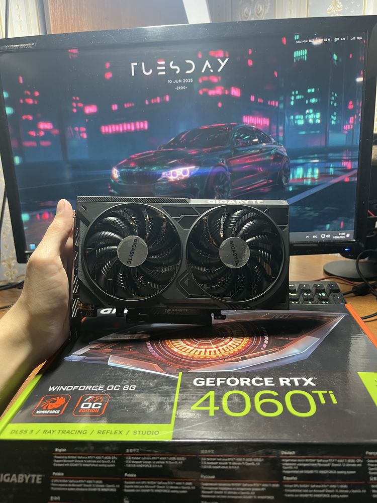Гарантия! Видеокарта GIGABYTE RTX 4060 ti 8gb Windforce OC