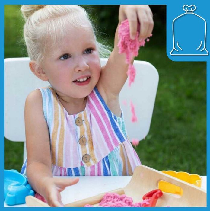 PIASEK KINETYCZNY MAGICZNY kinetic sand piaskolina 1kg zielony miękki