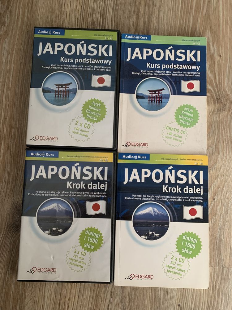 Zestaw ksiazek i plyt do nauki japonskiego kura podstawowy krok dalej