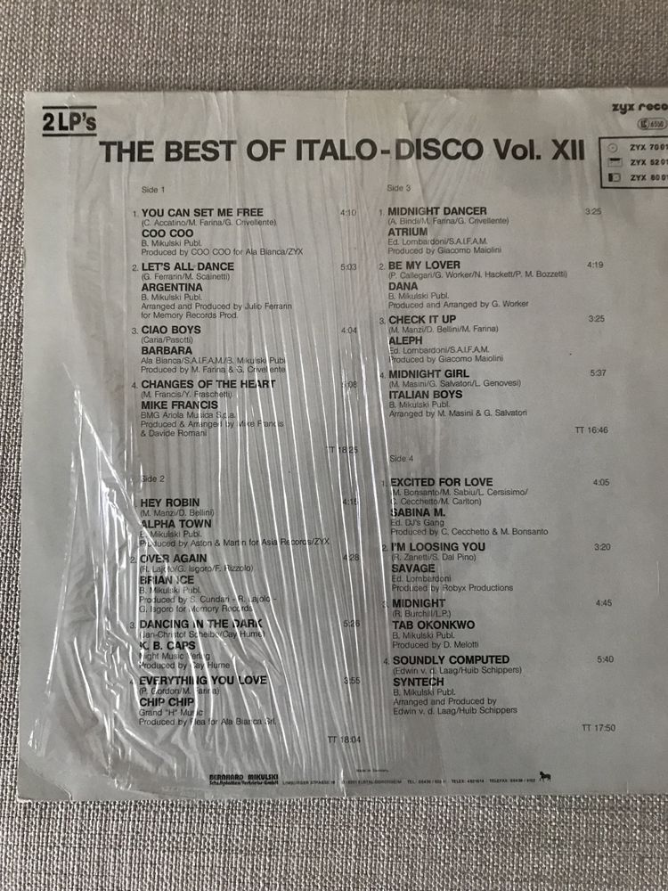 Winyl: The Best Of Italo-Disco vol.12 (2 Lp) , Savage,Atrium,K.B. Caps