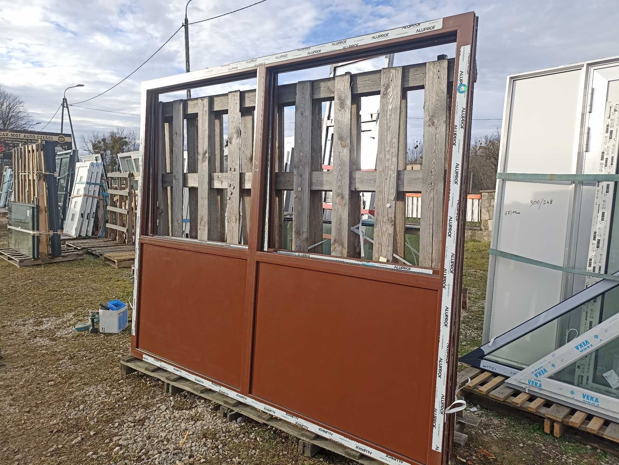 Okno aluminiowe FIX 281/238 BRĄZ