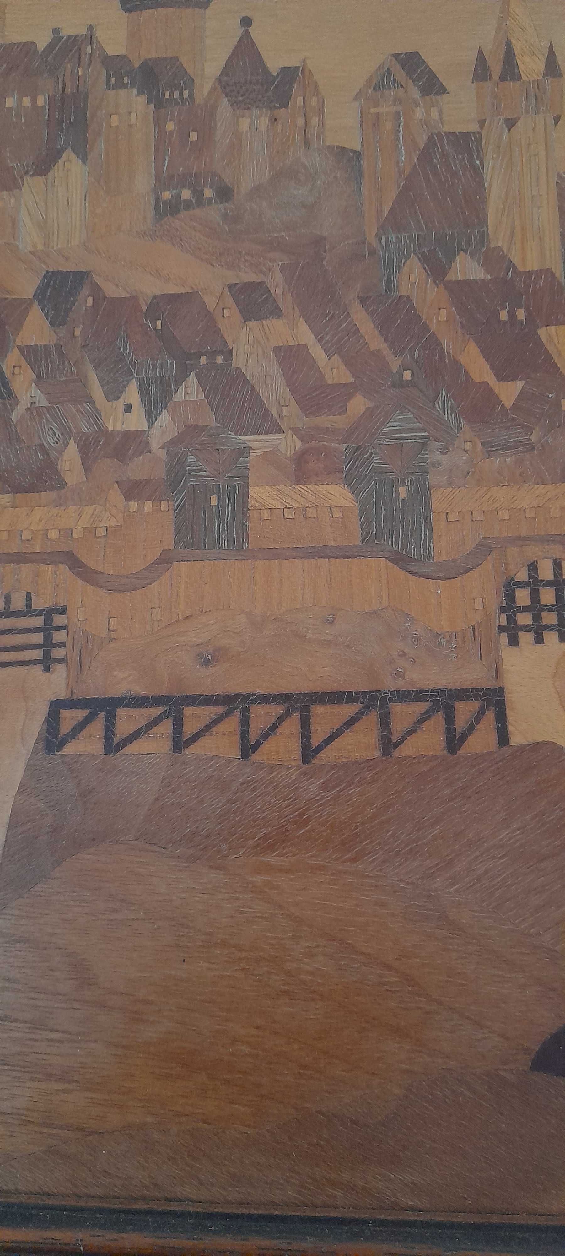 Quadro Nuremberg em madeira embutida
