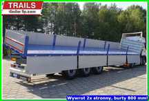 25 m³ wywrotka - platforma, 2-stronna, HARDOX 450 !!!  WYWROTKA 2x stronna + odpinane burty 800 mm, 3 osie, stelaż z plandeką