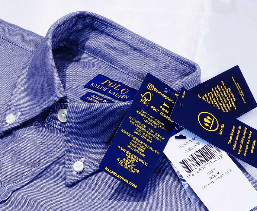 Polo Ralph Lauren koszula S Imperial Easy Care Jap Sel stretch stalowa