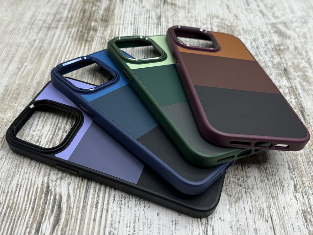 Чехол Leather Color Metal на iPhone 14 Pro Max/ 14 Pro/ 13 Pro Max