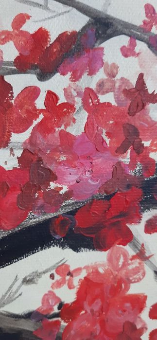 Obraz na płótnie Japońska Kwitnąca Wiśnia Sakura Gałąź 100 x 50 cm