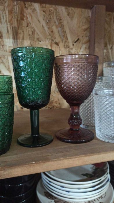 NOVO! Copos em Vidro Vintage Estilo e Elegância à Sua Mesa