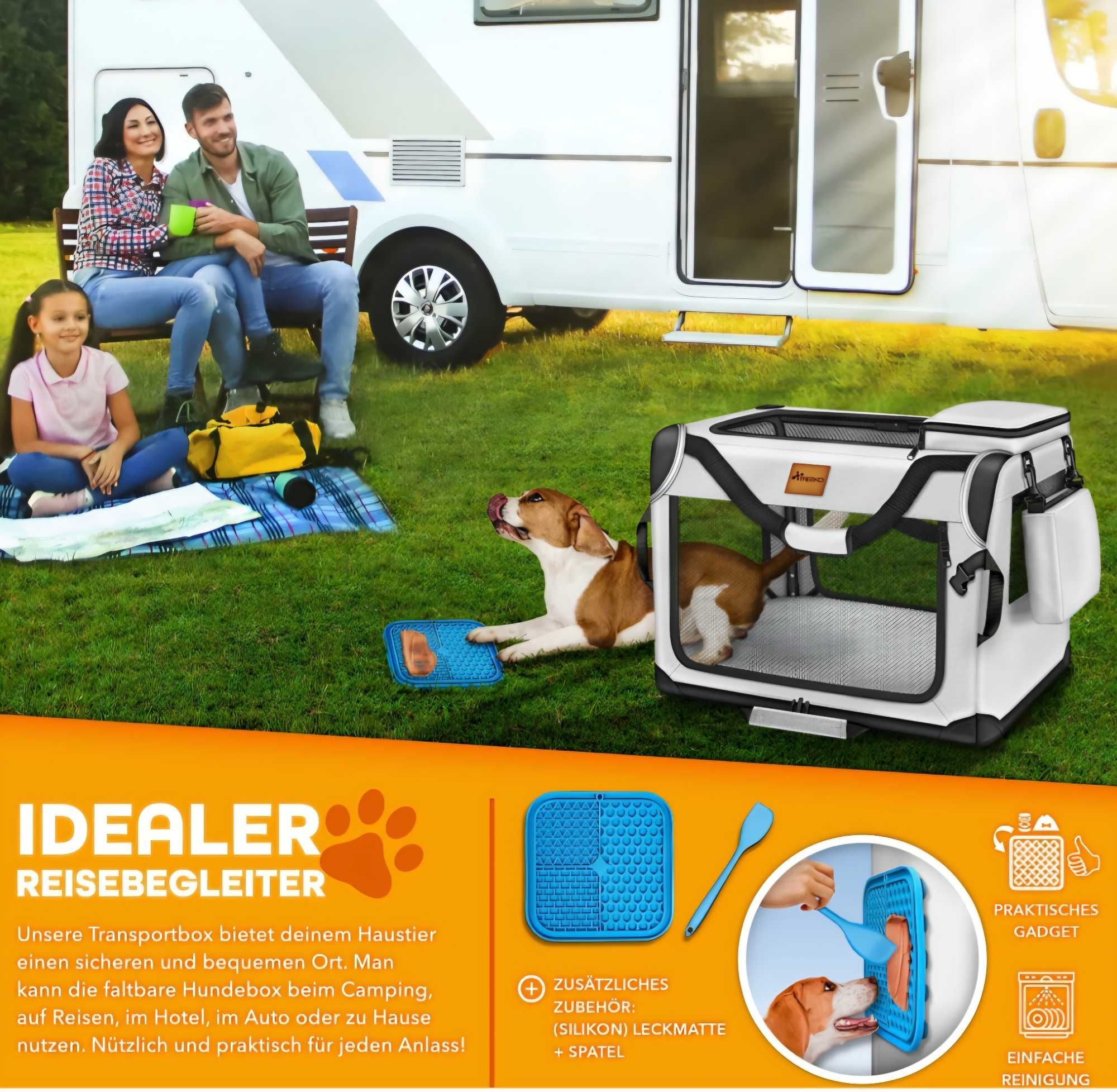 Transporter torba dla psa kota szara roz.S 50x34x34cm mata do lizania
