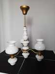 Żyrandol PRL porcelanowy