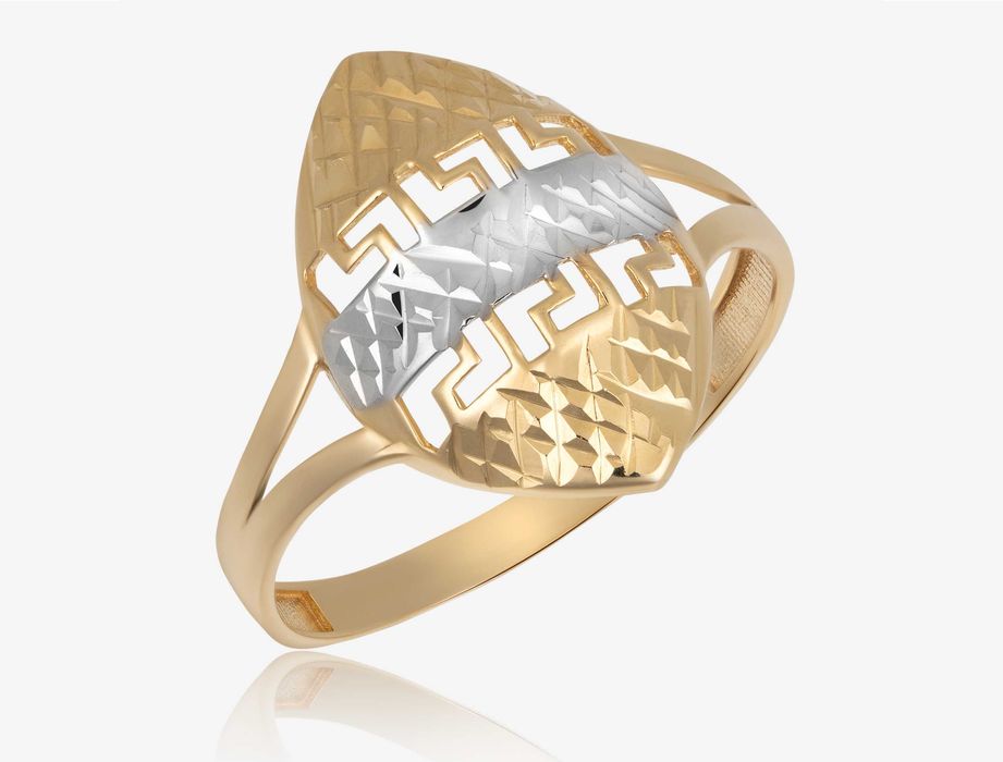 Złoty pierścionek diamentowany 585, pierścionek złoto 585