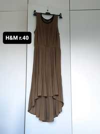 Sukienka długa H&M rozm. #plisowany dół