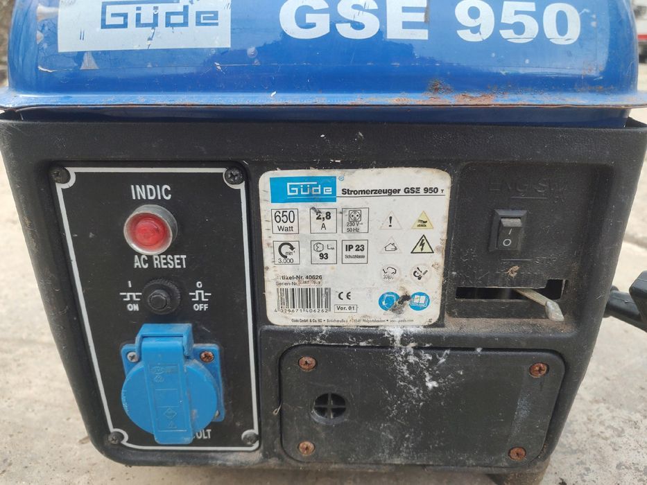 Stary agregat prądotwórczy GUDE GSE 950