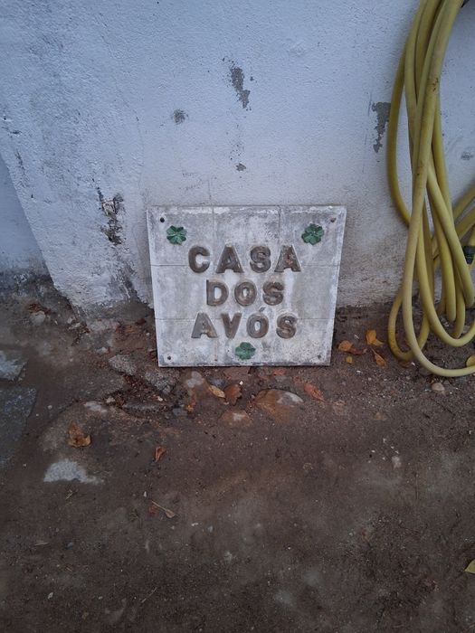 Placa em Cimento casa dos avós