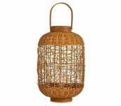 Lampion latarnia rattan żarówka LED dekoracja BOHO 45 cm