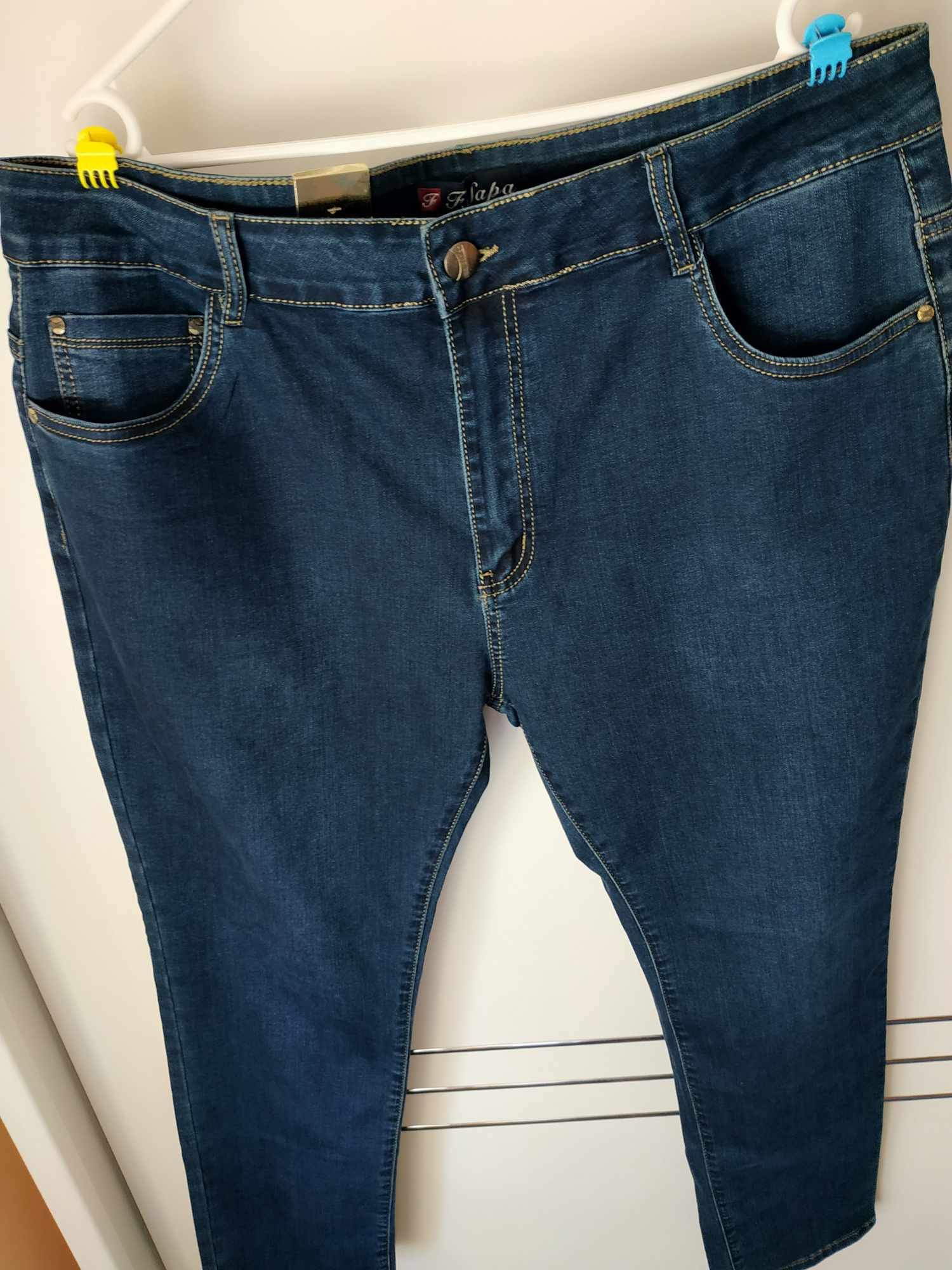 Spodnie nowe dżinsowe damskie 42 duży rozmiar