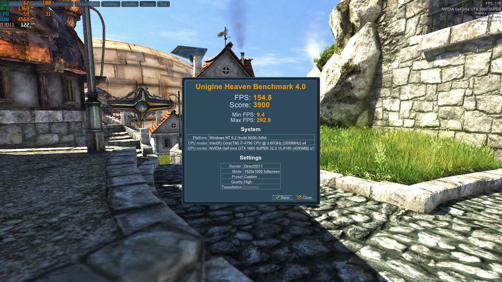 Komputer i7-4790, 16GB RAM, GTX1660S ASUS ROG STRIX