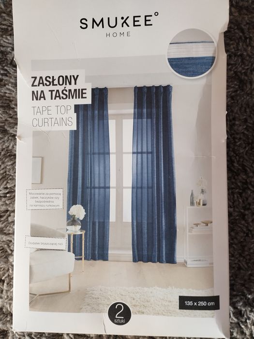 Zasłony 2sztuki 135x250