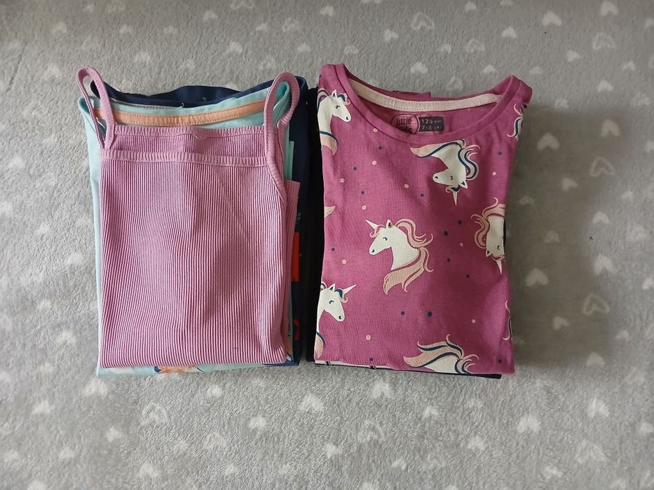 Koszulki dla dziewczynki krótki i długi rękaw r. 128