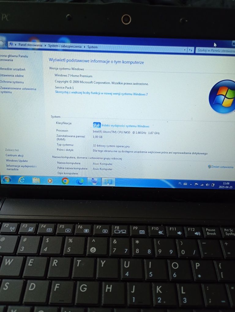 Notebook asus Eeepc 1001px