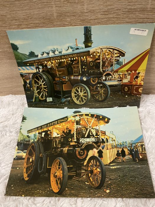 Zestaw 2 dużych pocztówek Vintage