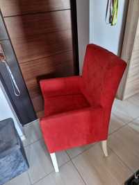 Fotel czerwony uszak