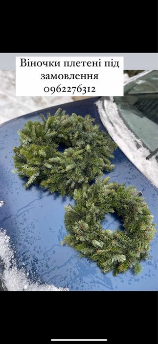 Ялинки плетені з живої хвої  30,50,70,100,120см