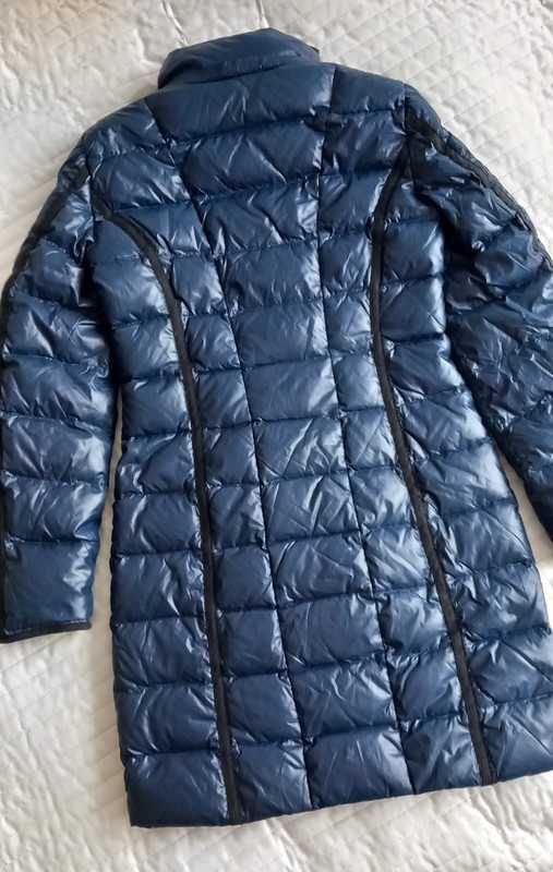 Hugo Boss zimowa damska długa kurtka puchowa płaszcz puchowy XS