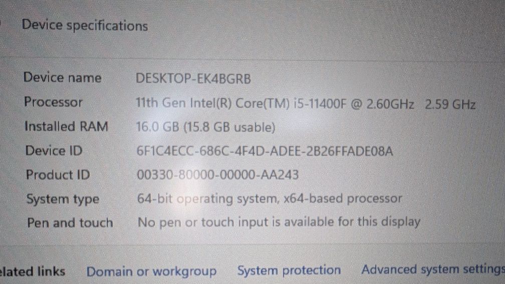 PC gaming Intel i5 11400f + ASUS 3060 Ti