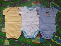 Боди Carters, Mothercare бодик (синий, белый, желтый) для мальчика