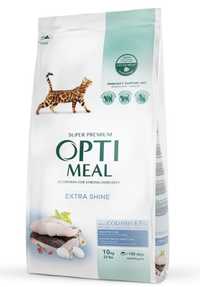 Акция!Opti Meal сухой корм для кошек со вкусом трески 10кг