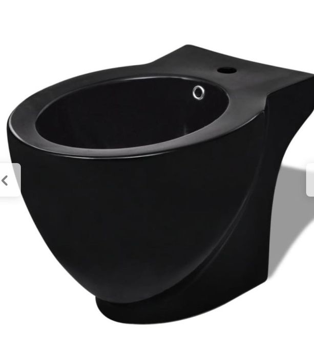 Bidé cerâmico redondo preto