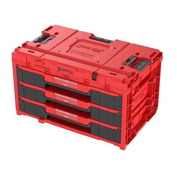 Skrzynka Narzędziowa Z 3 Szufladami Qbrick System One 2.0 Drawer 3 Red
