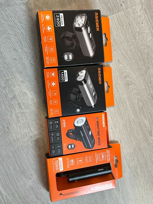 Світло, велофара, ліхтарі Ravemen PR2400 PR1400 K1800 CR1000