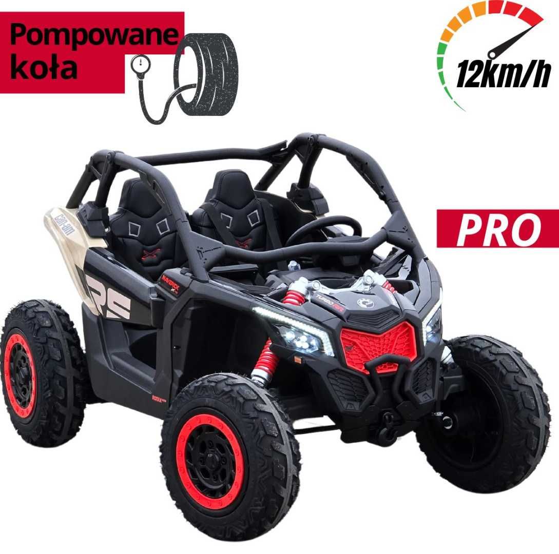 Buggy CAN-AM Maverick 3 PRO + Pompowane KOŁA Czarny 2x280W 24V