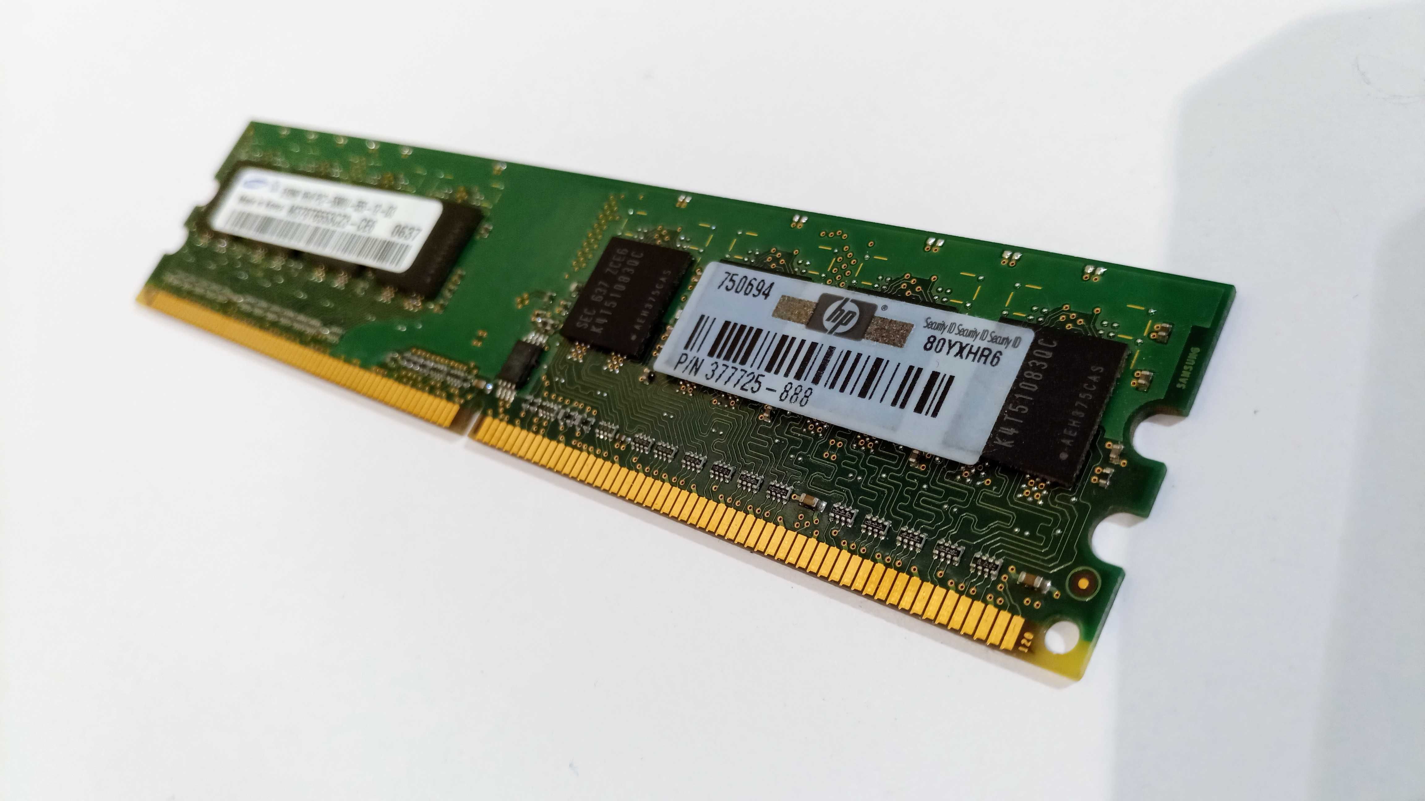 RETRO PC Pamięć RAM DDR2 1Rx8 PC2-5300U-555-12-D3 512 MB Samsung HP