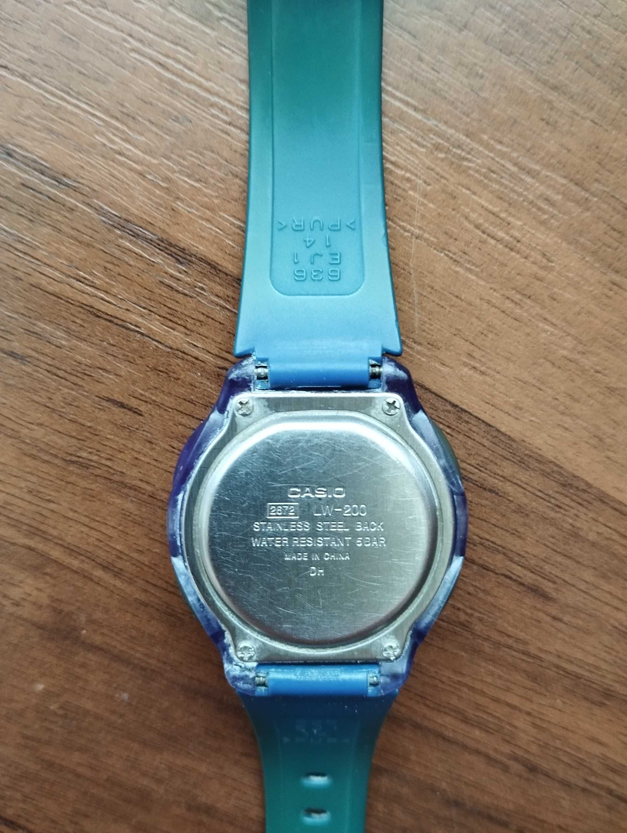 Детские водонепроницаемые часы Casio LW-200 синие