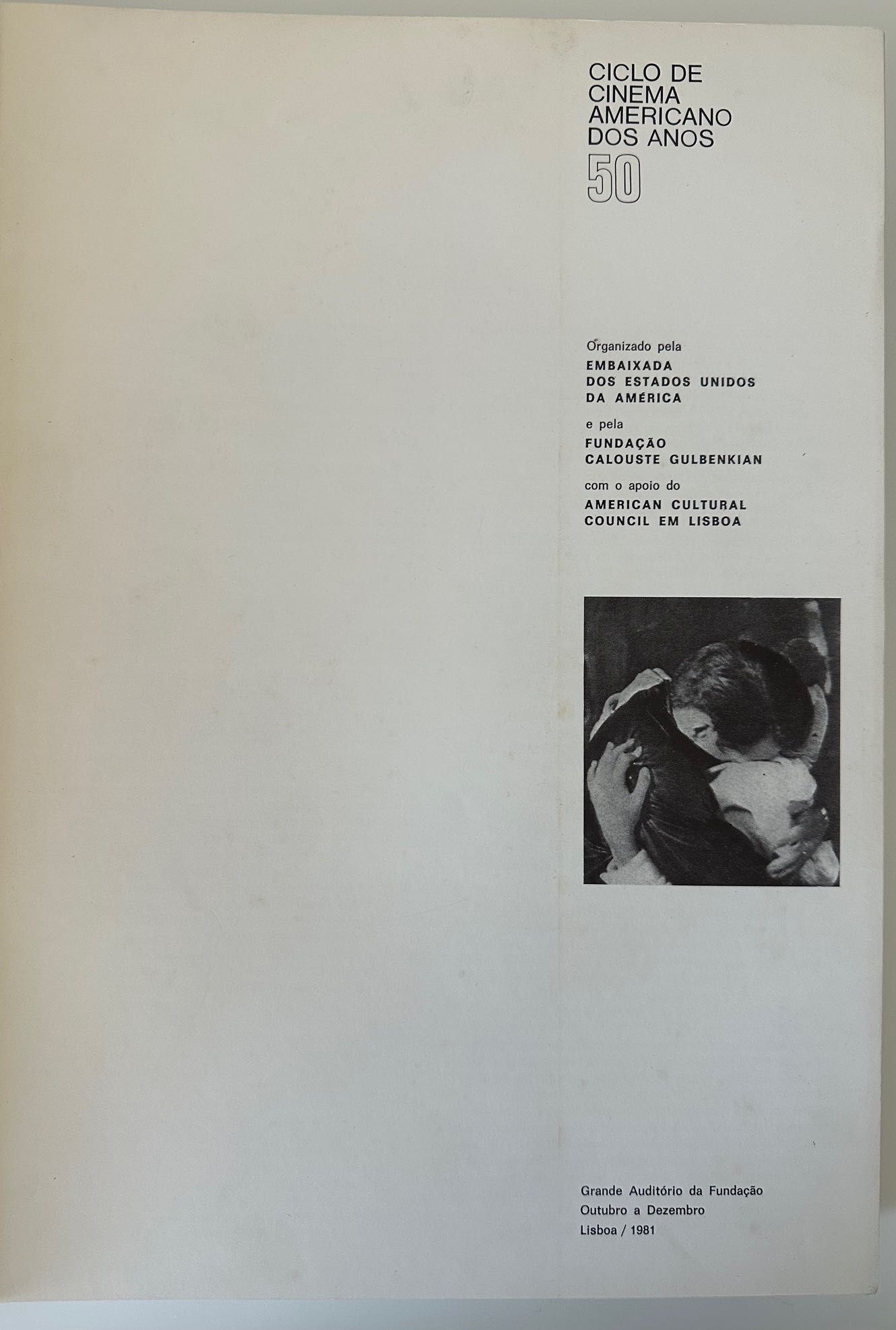 Ciclo de Cinema Americano dos Anos 50 - Calouste Gulbenkian - 1981