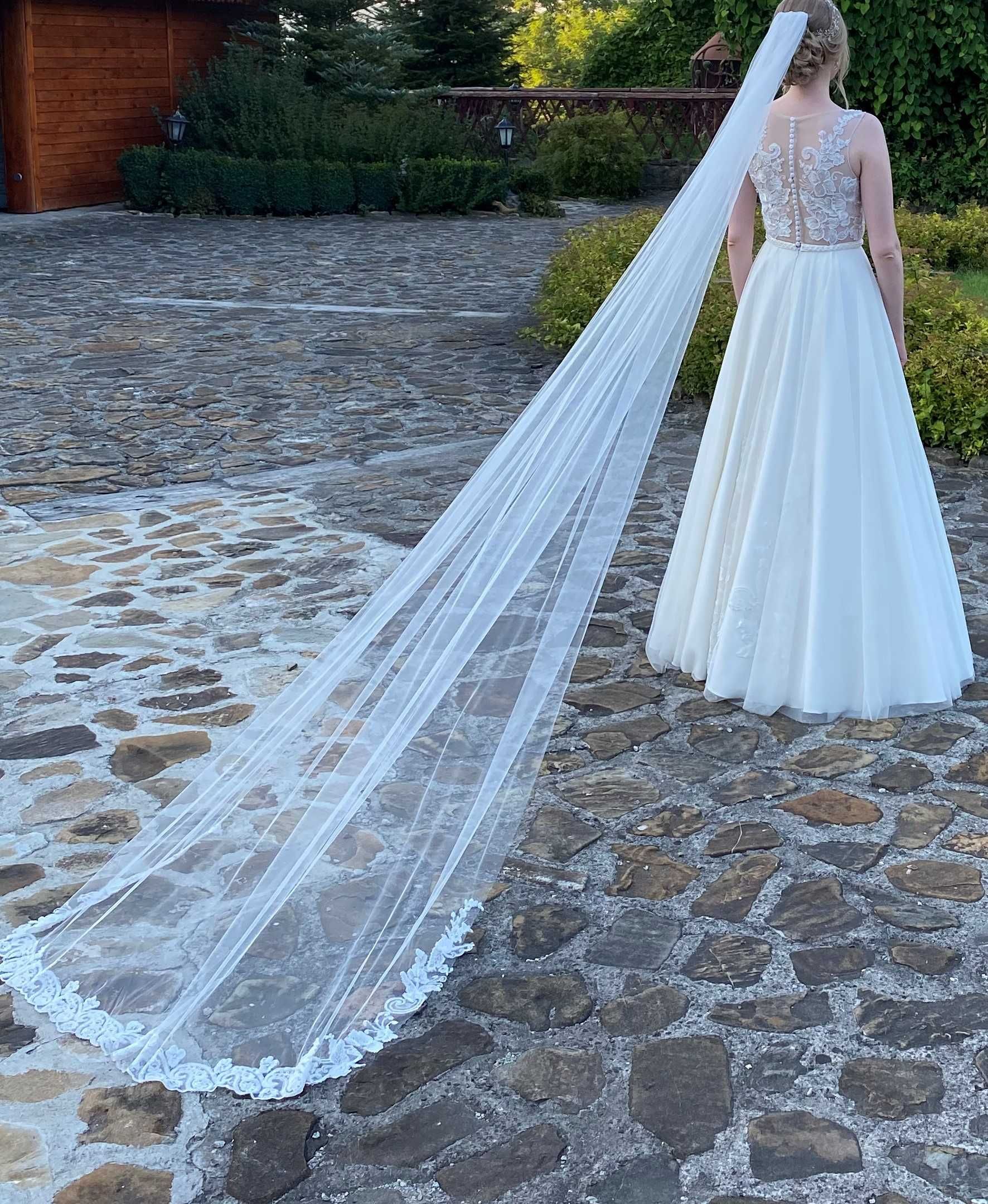 Suknia ślubna - model LEO - kolor ecru/ivory- 36/38- Tess Bridal