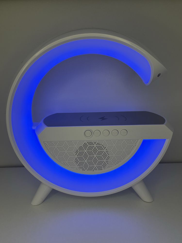 Gtosnik Bluetooth z podswietleniem RGB tadowarka indukcyjna lampka LED