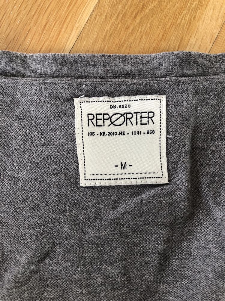 Sweter kardigan Reporter szary M kieszenie