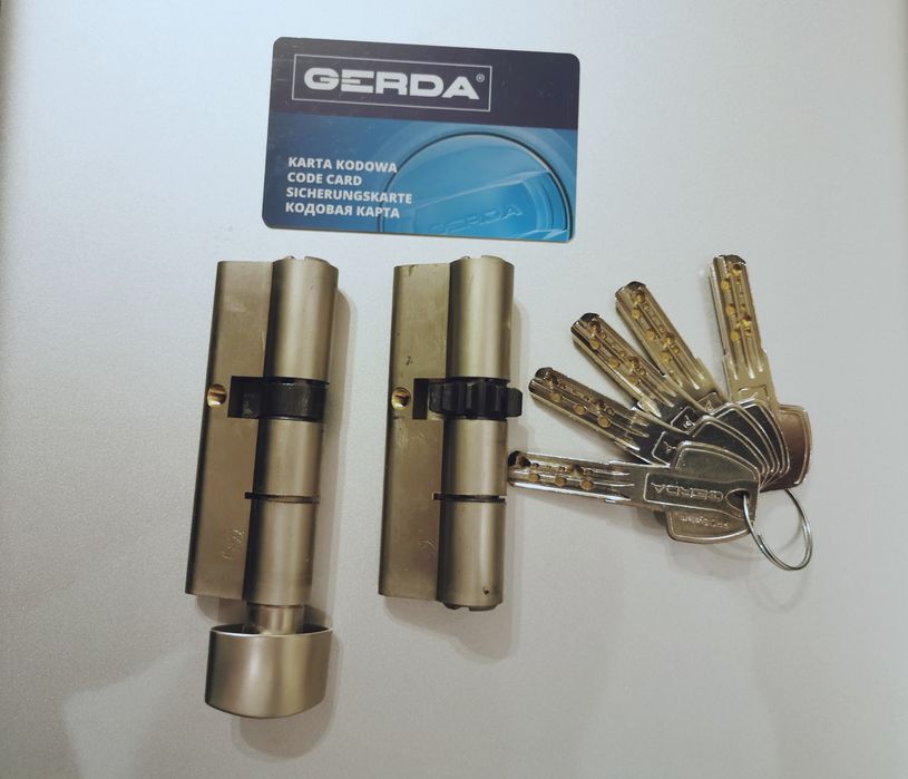 Wkładki Gerda Prosystem 35/50+35/50G Atest Zębatka ten sam klucz