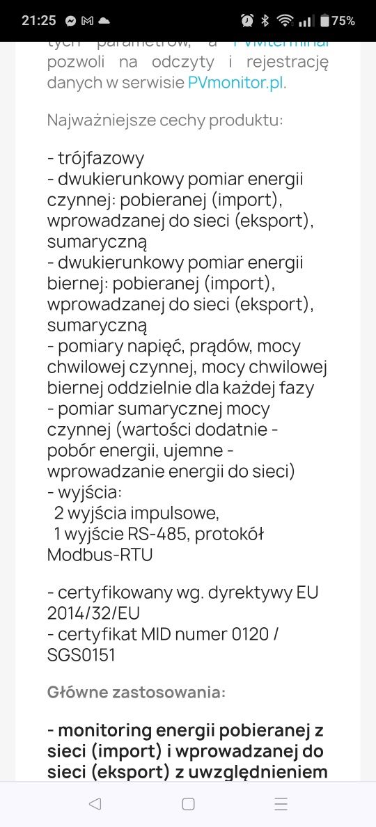SDM 630 M V2 Licznik energii trójfazowy z Modbus V2 eastron